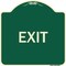 Signmission Designer Series Sign-Exit 1, Green & Tan Heavy-Gauge Aluminum Sign, 18" H, 18" L, G-1818-24042 A-DES-G-1818-24042 - alternate 1